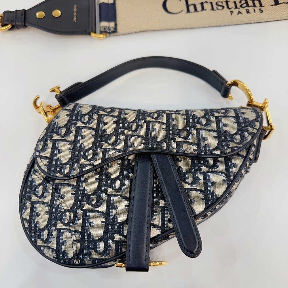 Christian Dior Mini Saddle Bag with strap